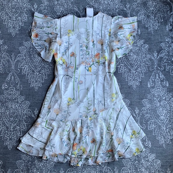 Reiss Juno Floral Printed Mini Dress Size 0 - Picture 7 of 13